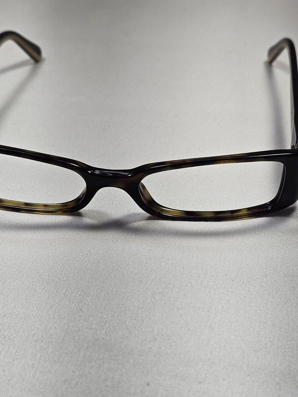 PRADA VPR16G Brown Havana Beige Eyeglasses Frames Only Italy 51-17-135 *read* - Picture 4 of 12